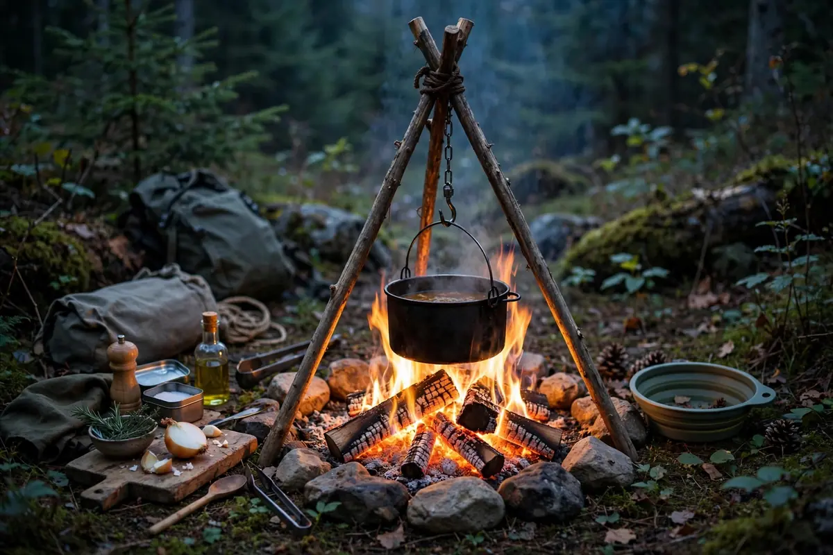 Kochen am Lagerfeuer